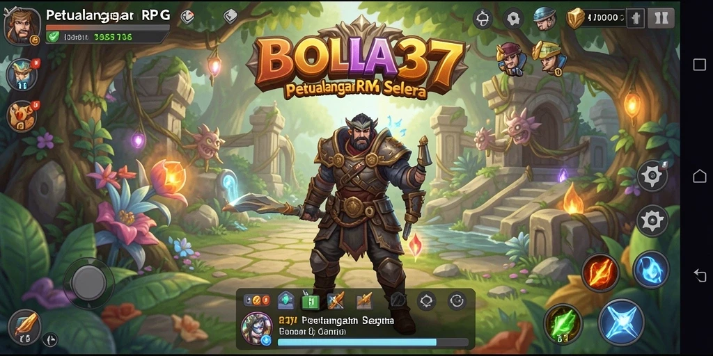 Tampilan gameplay RPG BOLA37 yang seru dan mendebarkan.