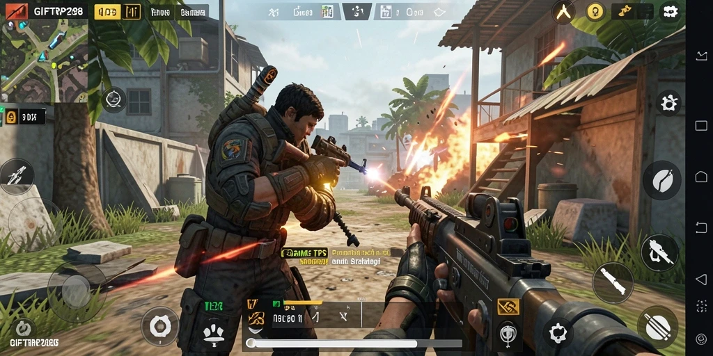 Tampilan menarik dari gameplay GIFTRP288 dengan aksi tembak-menembak yang intens.