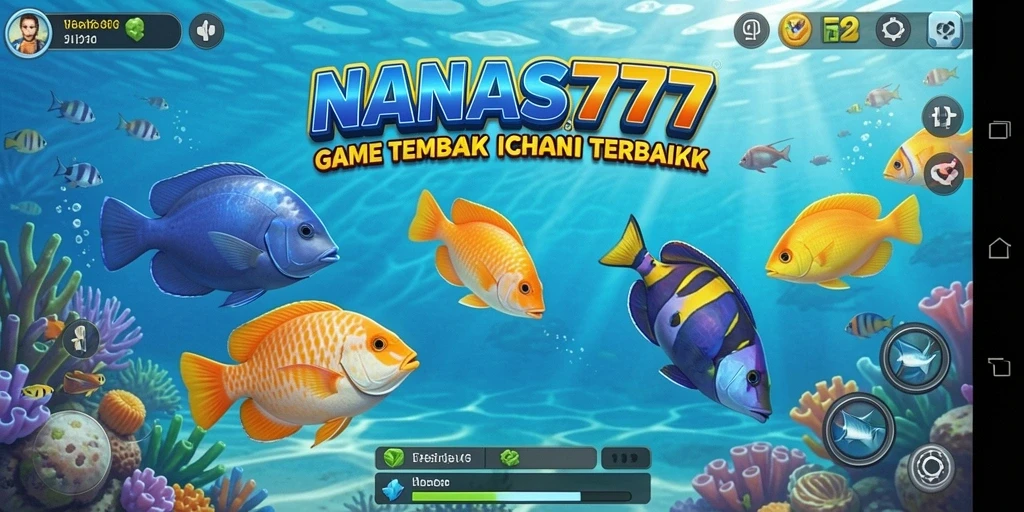Tampilan gameplay NANAS777 yang seru saat memburu ikan.