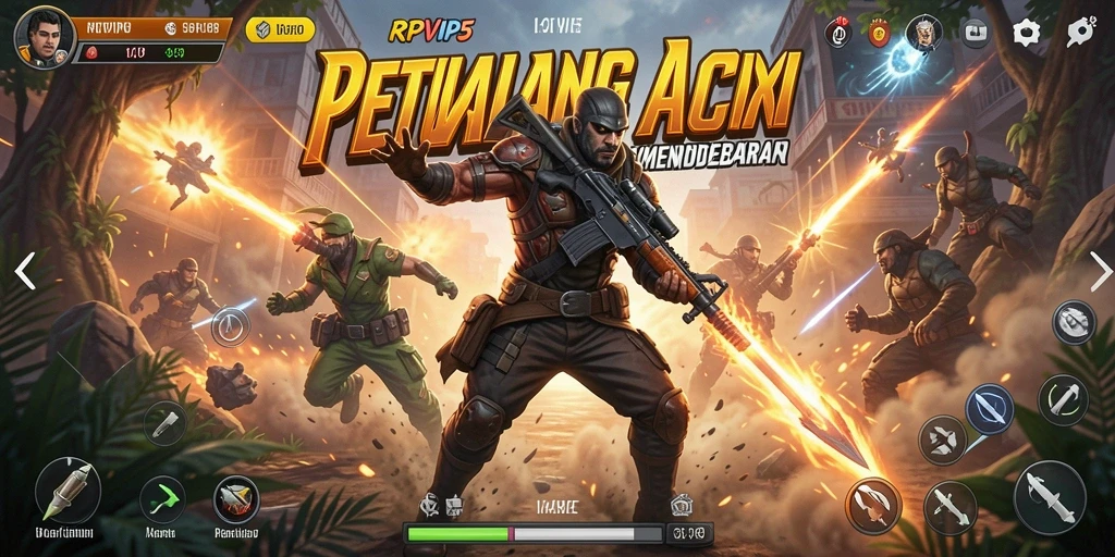 Screenshot utama RPVIP5 menampilkan aksi intens dalam gameplay